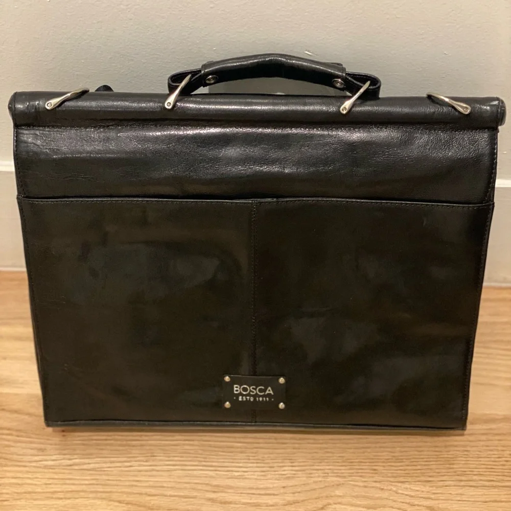 Wilson leather Black Leather Men's Bag